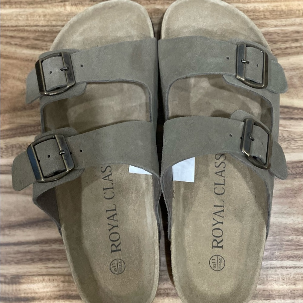 Men’s sandals size 11 never worn leather upper and insock